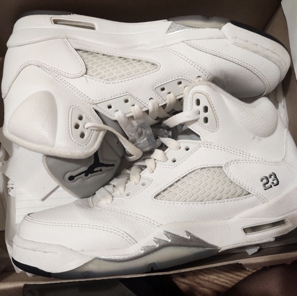 Air Jordan 5 Retro White/Metallic Silver